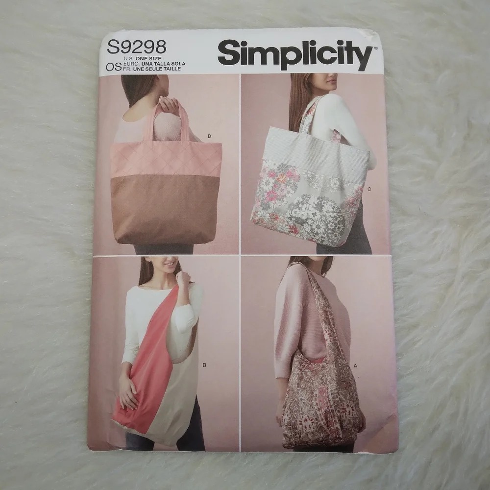 SIMPLICITY S9289 Large Market Totes In 4 Variations.